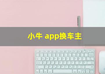 小牛 app换车主